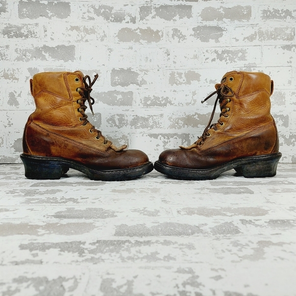 Justin Boots Brown Distressed Leather Gore-Tex Lace Up Ankle Boots E681 main image 10